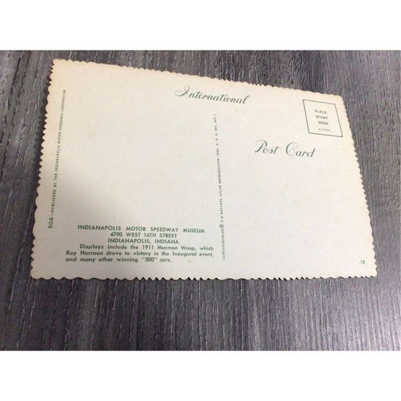 Vintage 1970’s Photo Postcard Indianapolis Motor Speedway Museum - Picture 6 of 12